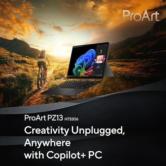 Asus ProArt PZ13 OLED Laptop 16GB RAM, 1TB SSD, Snapdragon X Plus X1P 42 100 Processor, 13.3-inch OLED touch display, Nano Black, HT5306QA-LX002W