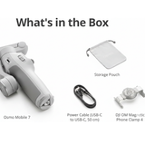 DJI Osmo Mobile 7 Gimbal Stabilizer for iPhone, Android, Built-in Tripod, Portable Stabilizer for iPhone, Selfie Stick, 3-Axis Phone Gimbal, ActiveTrack 7.0, One-Tap Edit, 10hrs Use, Phone Charging