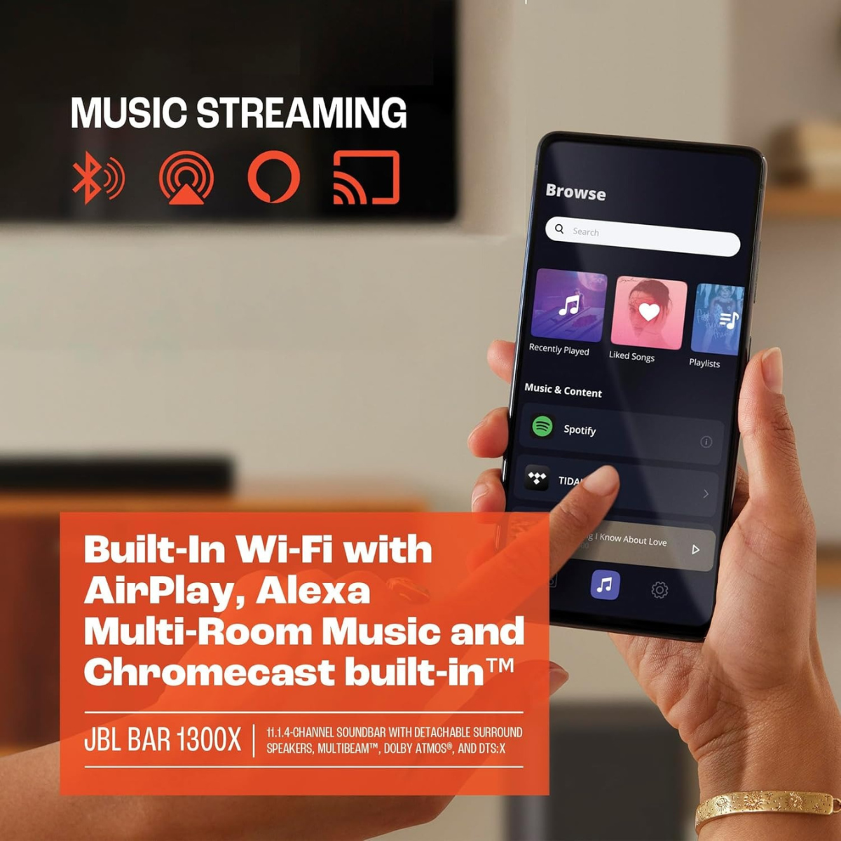 JBL BAR 1300 SOUNDBAR WIRELESS SUBWOOFER BLACK