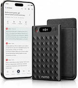 Notta Memo AI Voice Recorder Bluetooth V5.3 | Real-Time Transcription & Translation | 4 MEMS + Bone Mic | 32GB Storage | 30H Recording | 470mAh Battery | Smart Meeting & Lecture Recorder