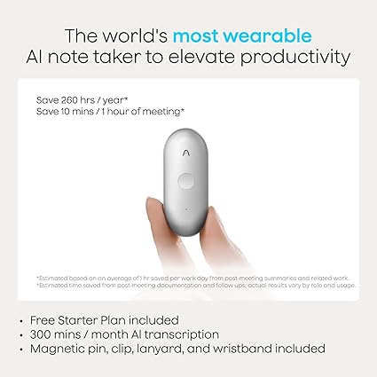 Plaud note Pin AI Voice Recorder –Silver