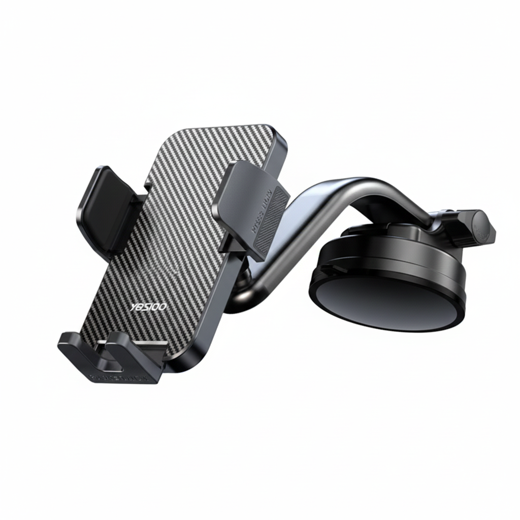 Yesido C172 Suction Cup Type Bending Arm Car Phone Holder (Black)