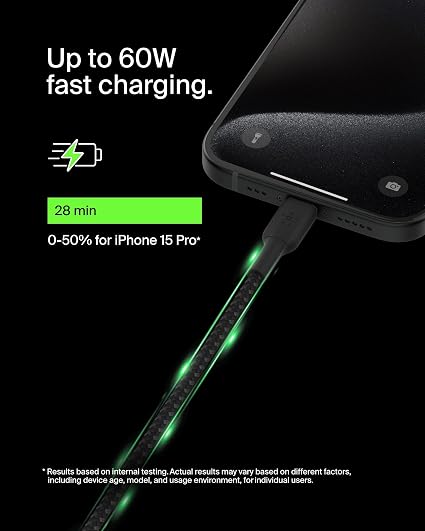 Belkin BoostCharge USB-C to USB-C Cable, 2M, Black