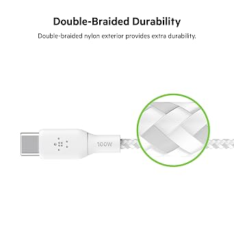 Belkin BoostCharge USB-C to USB-C Cable, 1M, White